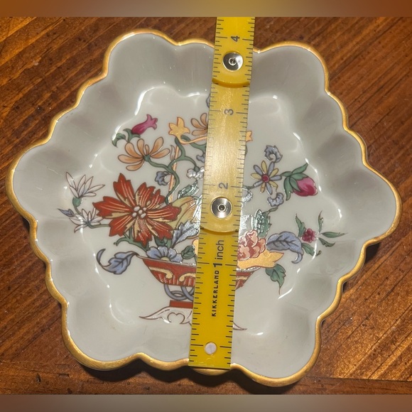 Vintage Vista Alegre Portugal Mottahedeh Trinket Dish Floral Bouquet Art Nouveau - Picture 8 of 12